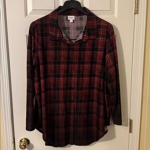 Red Plaid LuLaRoe 2XL Valentina